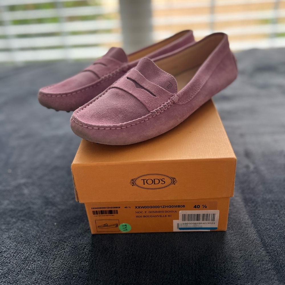 Tod’s Classic Gommini Mocassino Loafers 40.5 lilac